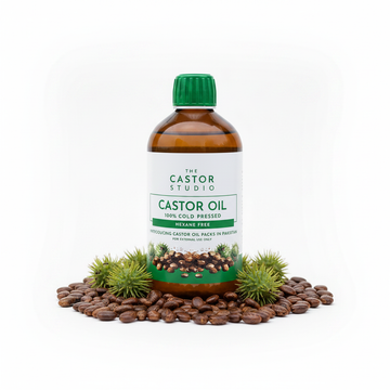 100% Cold Pressed Castor Oil 240ml in Amber Glass Bottle – The Castor Studio